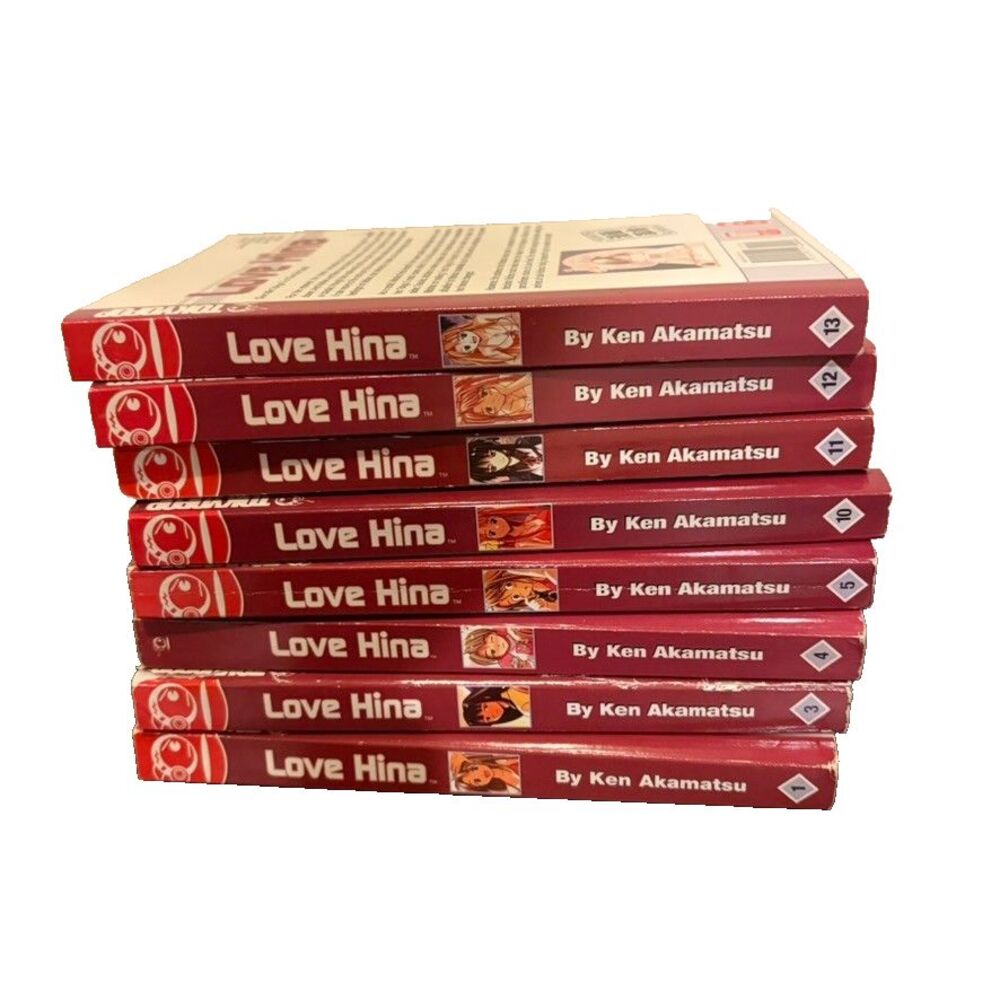 Love Hina Manga Graphic Novel Lot of 8 Volumes 1,3,4,5,10,11,12,13 Tokyopop